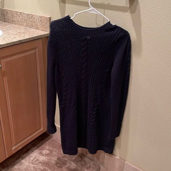 Treasure and Bond & Something Navy Collab woman’s navy blue wool/cashmere dress - Picture 1 of 11